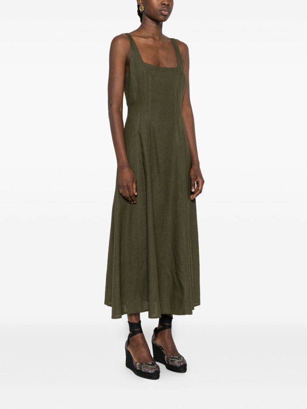 The Best Shops TWINSET: Knielange Kleider - Knielanges Kleid - Grün