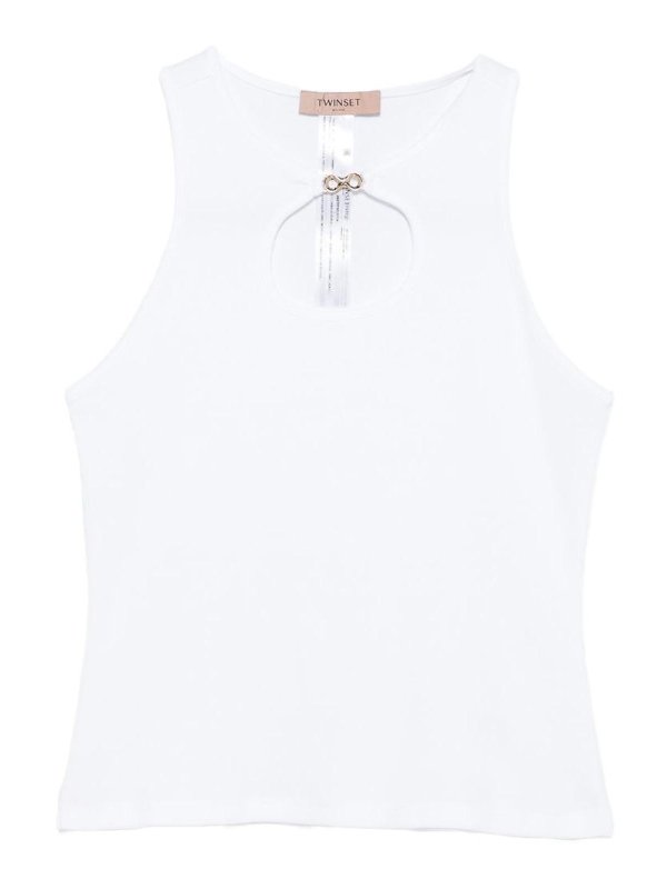 TWINSET: Camisetas - Camiseta - Blanco