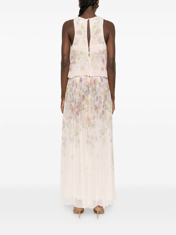 Powder Pink Long Dress With Floral Print Replica 
online: TWINSET