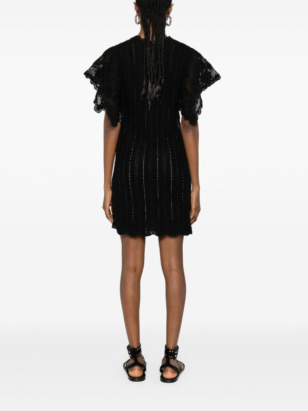 TWINSET buy online Black Short Lace Dress With Slip Lining