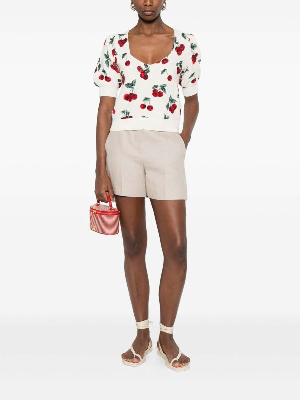 TWINSET: t-shirts online - White T-Shirt With All-Over Cherry Graphic