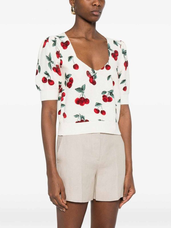 White T-Shirt With All-Over Cherry Graphic Replica 
online: TWINSET
