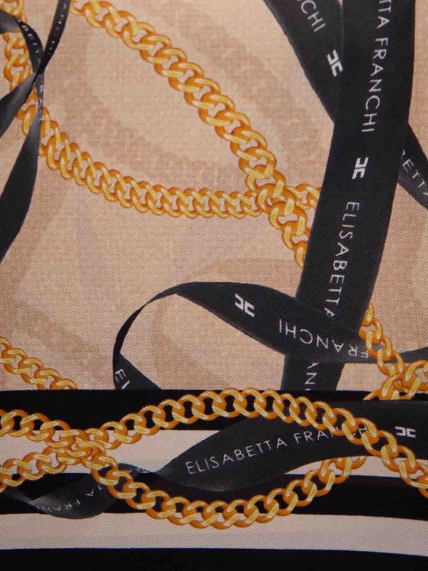 ELISABETTA FRANCHI: scarves online - Silk Scarf With Print