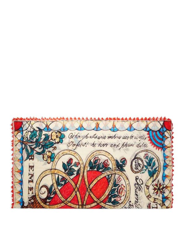 FALIERO SARTI: scarves - Cotton And Silk Blend Mara Scarf With Print
