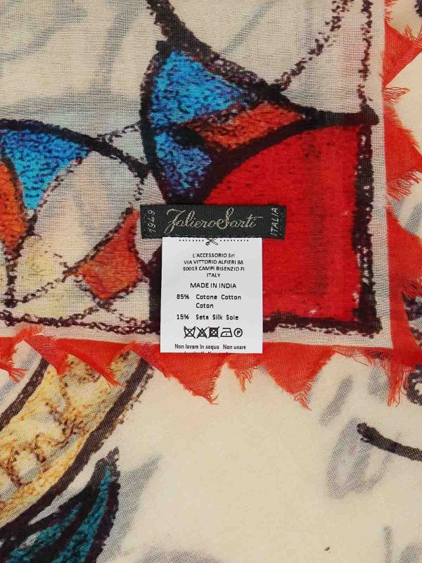 FALIERO SARTI: scarves online - Cotton And Silk Blend Mara Scarf With Print