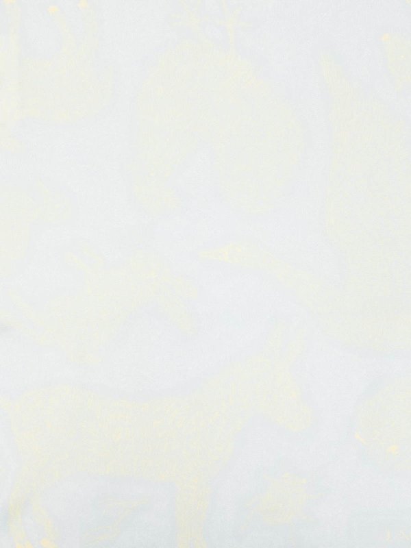 The Best Shops JACQUEMUS: sciarpe e foulard - Sciarpa in seta blu con stampa animalier