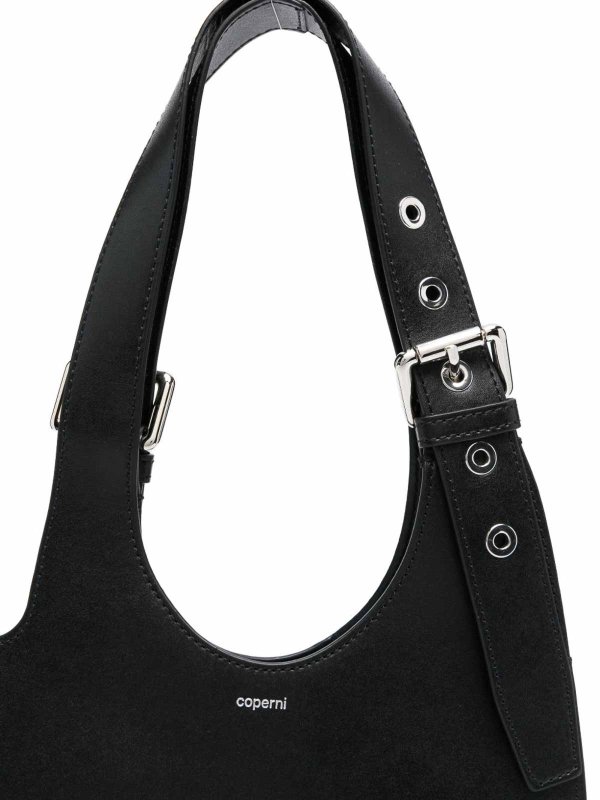 The Best Shops COPERNI: shoulder bags - Black Leather Heart-Shaped Shoulder Bag