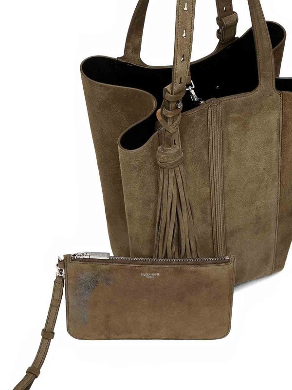 24/7 Bag In Olive Green Suede Replica 
online: GOLDEN GOOSE