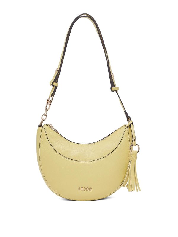 Liu Jo: shoulder bags - Medium Hobo Bag In Yellow With Charm