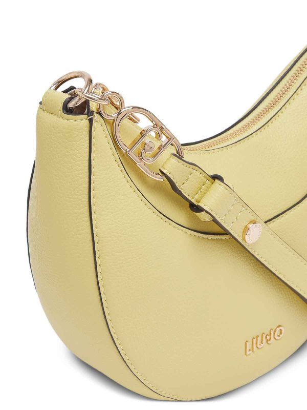The Best Shops Liu Jo: shoulder bags - Medium Hobo Bag In Yellow With Charm