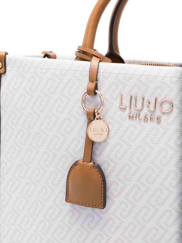 Pink Tote Handbag With All-Over Logo Replica 
online: Liu Jo