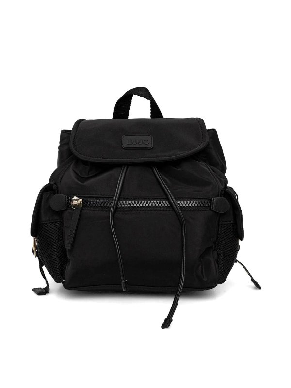 Liu Jo: backpacks - Black Backpack With External Pockets