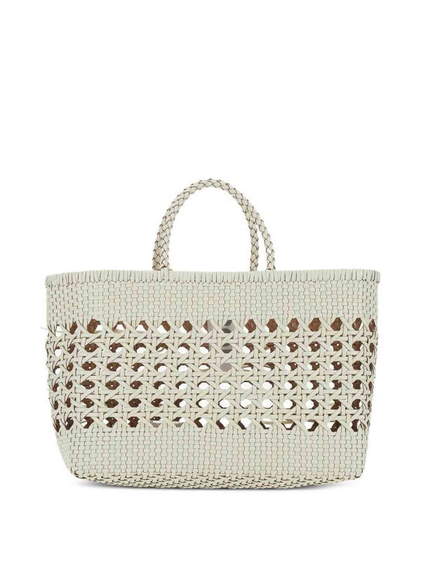 The Best Shops OSOI: totes bags - Biscuit Tote Bag With White Leather