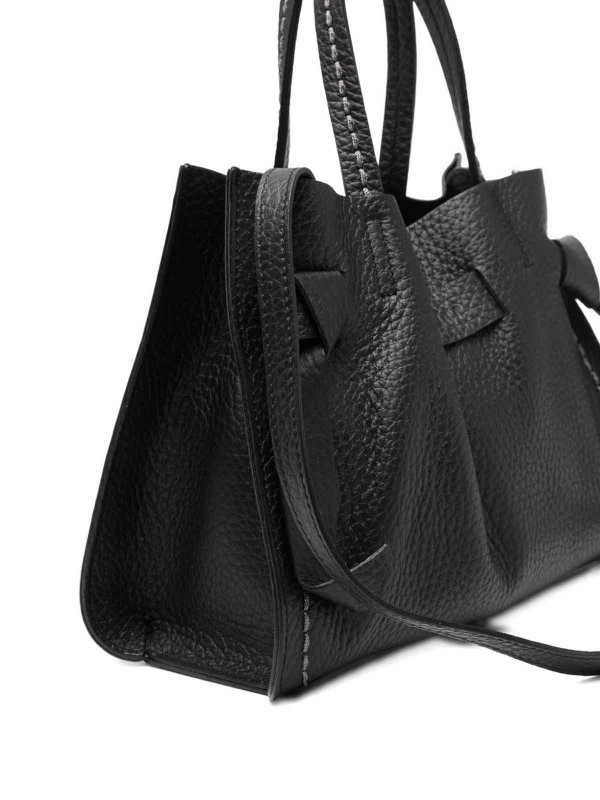 Vittoria Black Leather Tote Bag Replica 
online: VISONA
