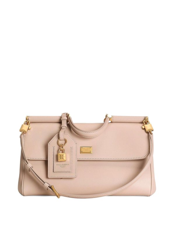 DOLCE & GABBANA: totes bags - Sicily Tote Bag In Pink Leather