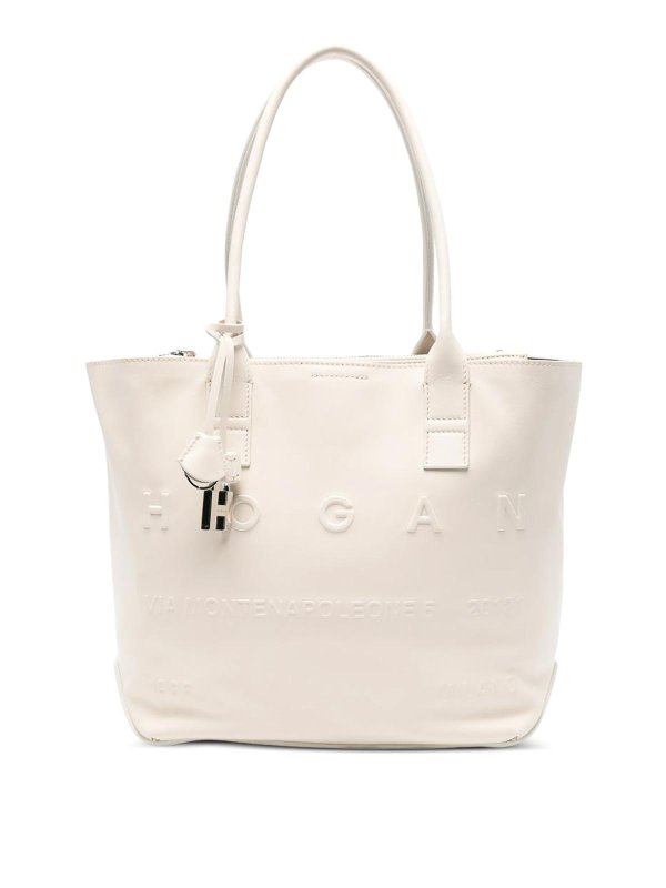 HOGAN: Handtaschen - Shopper - Creme
