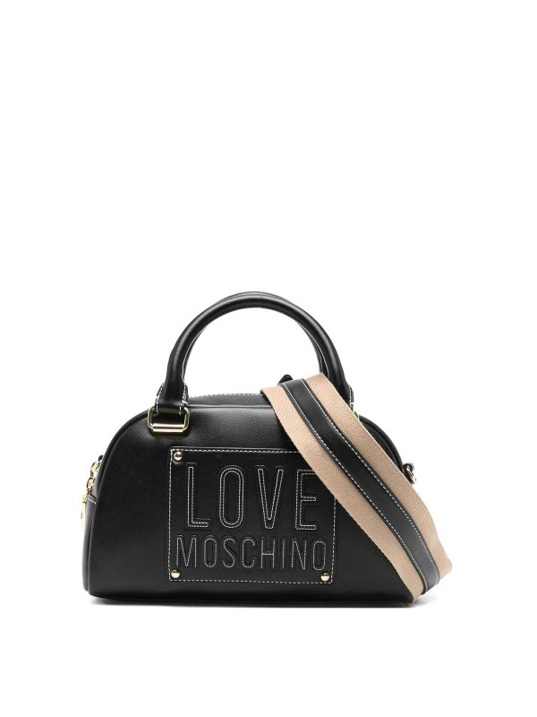 LOVE MOSCHINO: cross body bags - Black Bag With Double Top Handles