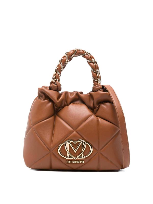 LOVE MOSCHINO: Bolsos Saco - Bolso Saco - Marrón