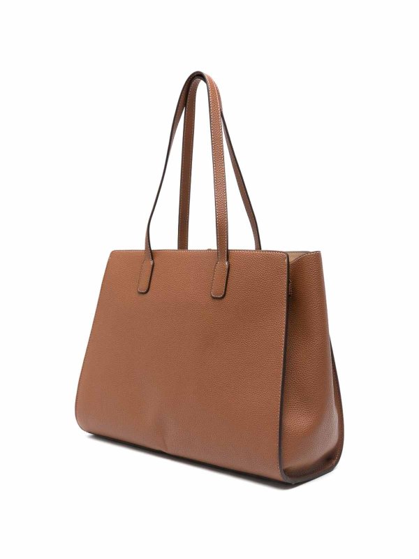 The Best Shops LOVE MOSCHINO: totes bags - Brown Eco-Leather Shopping Bag