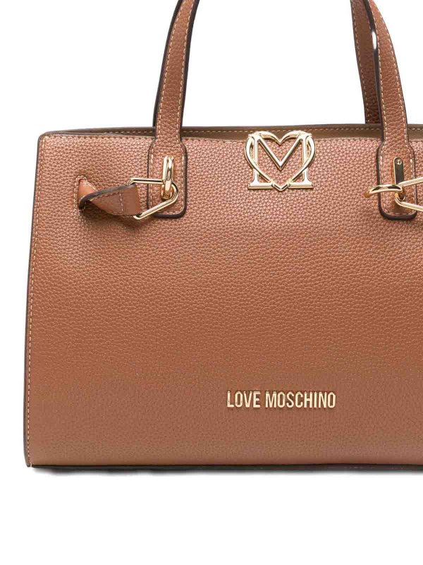 LOVE MOSCHINO buy online Borsa A Mano In Ecopelle Marrone Con Tracolla