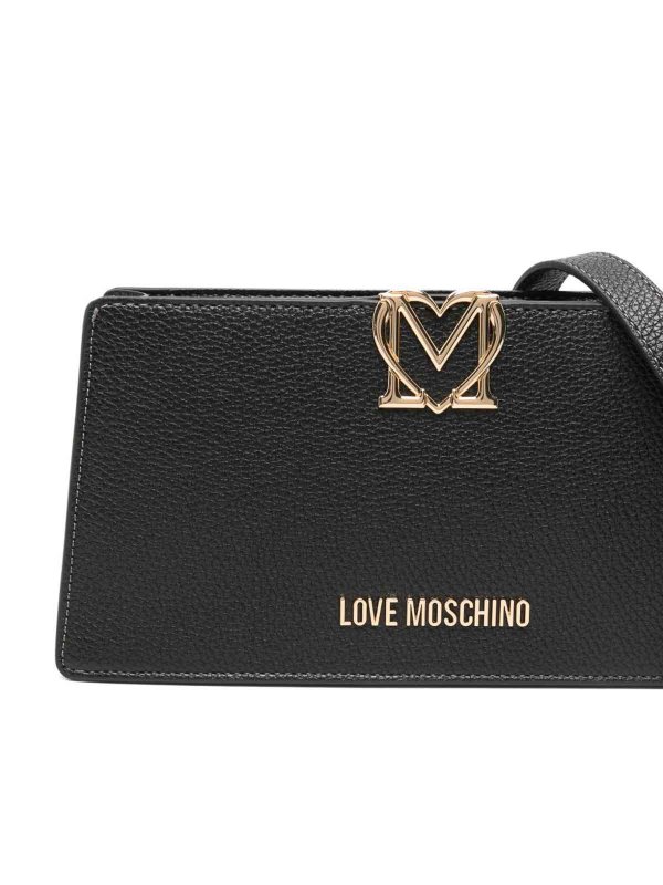 LOVE MOSCHINO: shoulder bags online - Black Eco-Leather Shoulder Bag