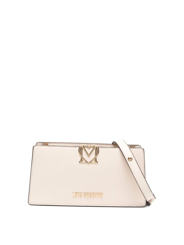 LOVE MOSCHINO: shoulder bags - Ivory Eco-Leather Shoulder Bag