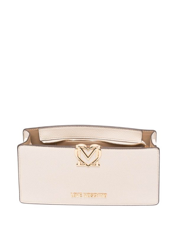 Ivory Eco-Leather Shoulder Bag Replica 
online: LOVE MOSCHINO