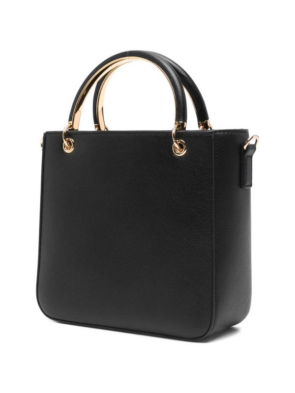 The Best Shops LOVE MOSCHINO: totes bags - Black Eco-Leather Tote Handbag