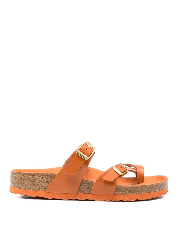 BIRKENSTOCK: sandals - Mayari Orange Buckle Strap Sandals