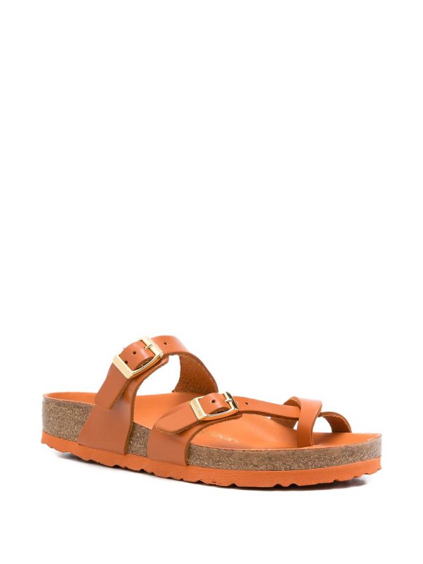 The Best Shops BIRKENSTOCK: sandals - Mayari Orange Buckle Strap Sandals
