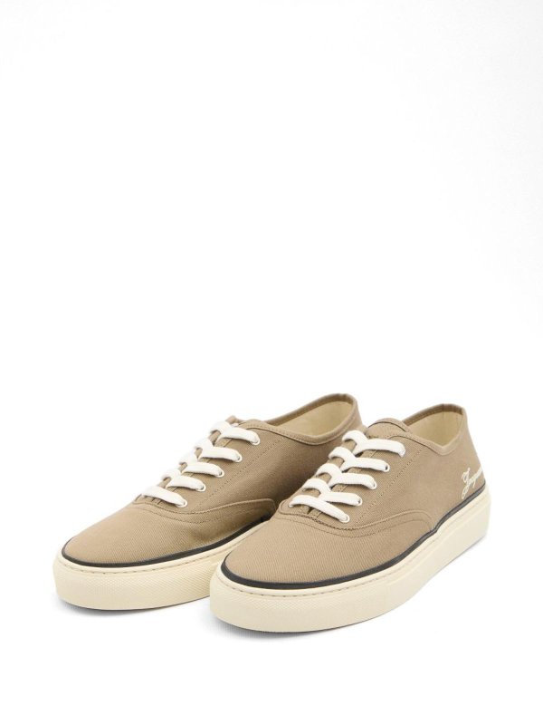 JACQUEMUS: trainers online - Khaki Cotton Skate Sneakers