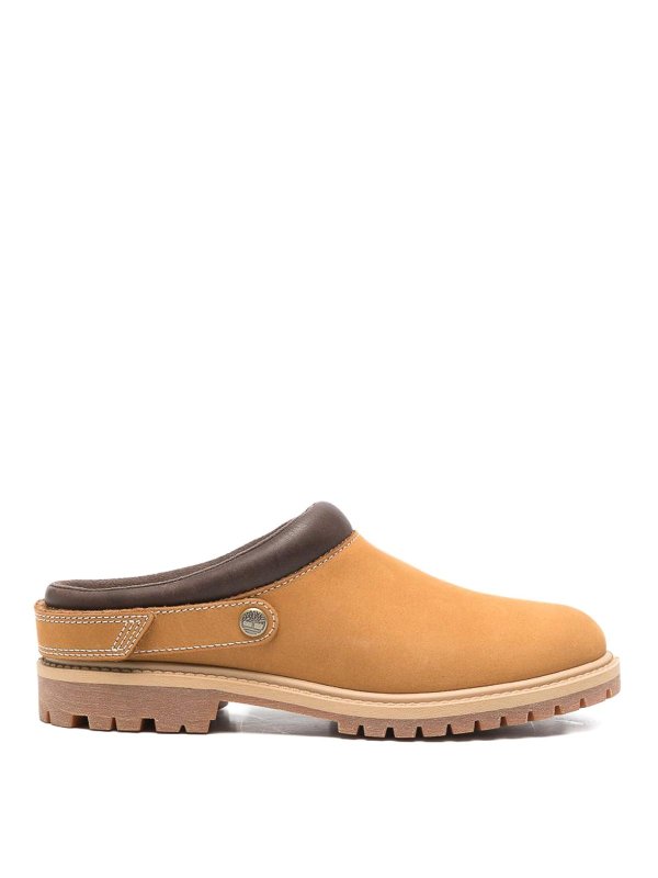 TIMBERLAND: mules shoes - Camel Leather Clogs