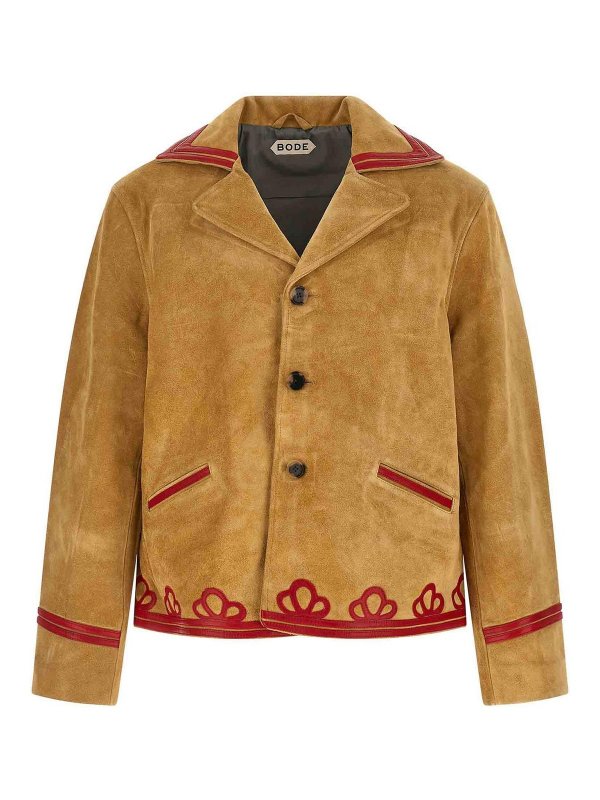 BODE: leather jacket - Trefoil Jacket