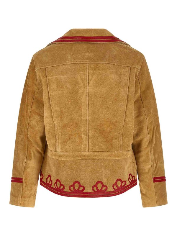 BODE: leather jacket online - Trefoil Jacket