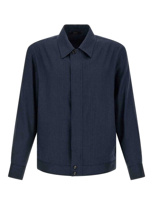 BRIONI: Couvertures & Plaids - Couverture - Bleu