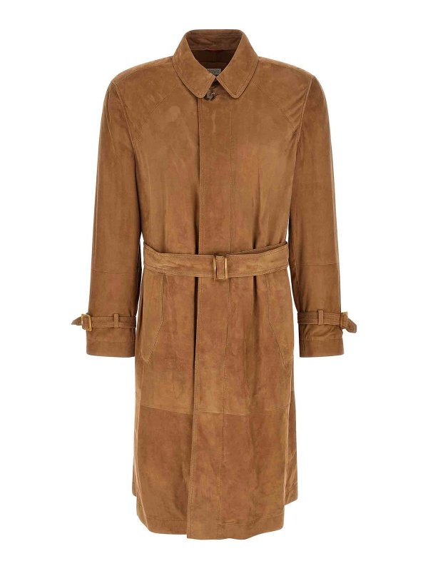 BRUNELLO CUCINELLI: Trenchcoats - Trenchcoat - Beige