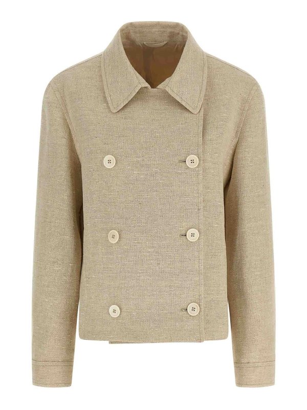 BRUNELLO CUCINELLI: blazers - Double-Breasted Jacket