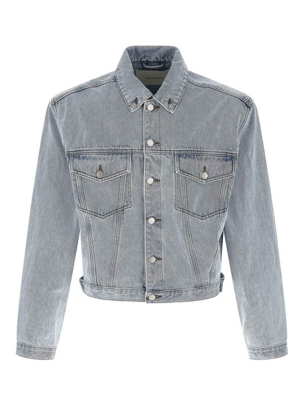 ENTIRE STUDIOS: denim jacket - Shrunken Denim Jacket