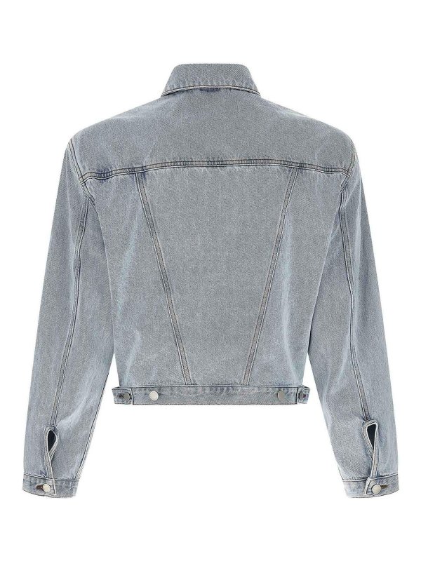 ENTIRE STUDIOS: denim jacket online - Shrunken Denim Jacket