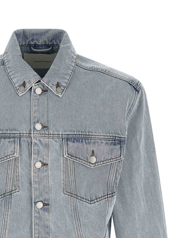 The Best Shops ENTIRE STUDIOS: denim jacket - Shrunken Denim Jacket