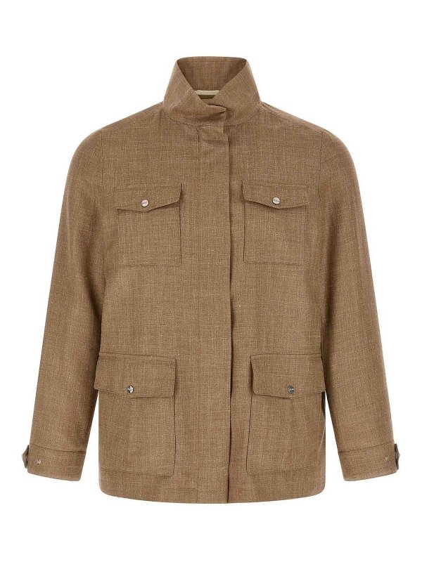 HERNO: Cuellos altos y polos - Suéter Con Cuello Alto - Beis