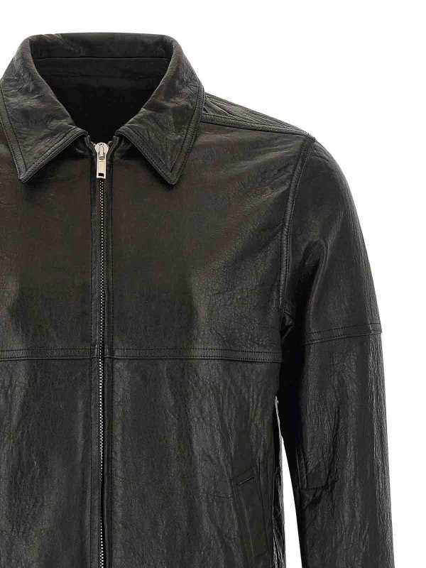 The Best Shops RICK OWENS: leather jacket - Brad Jacket
