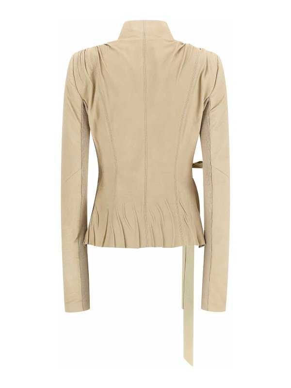RICK OWENS: Lederjacken online - Lederjacke - Beige