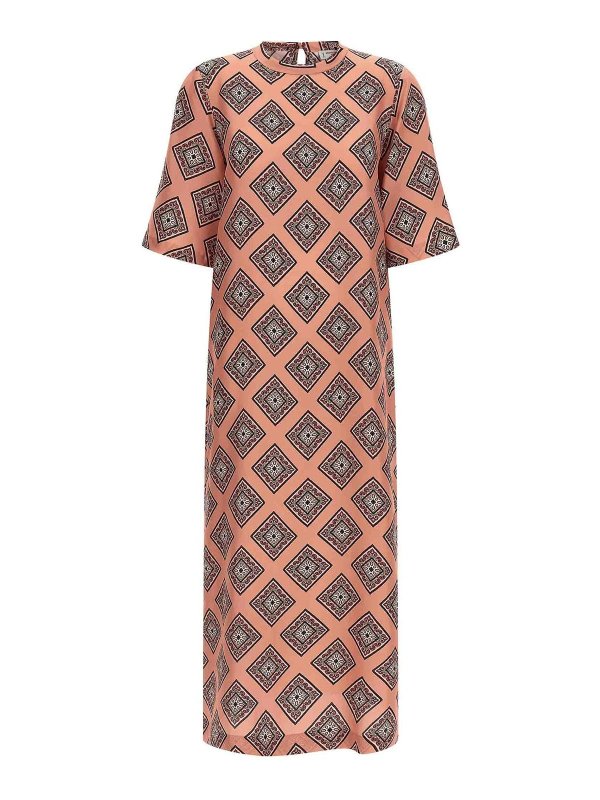 ALBERTO BIANI: ニーレングスドレス - 膝丈ドレス - ヌードカラー