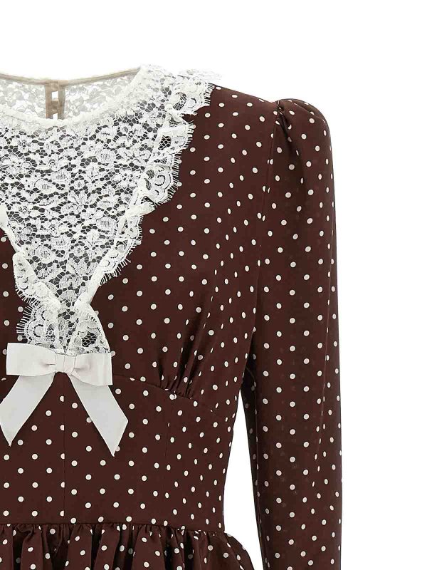 The Best Shops ALESSANDRA RICH: ニーレングスドレス - 膝丈ドレス - ブラウン