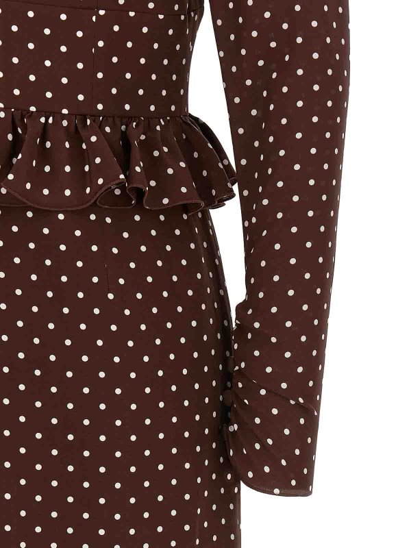 膝丈ドレス - ブラウン shop online: ALESSANDRA RICH