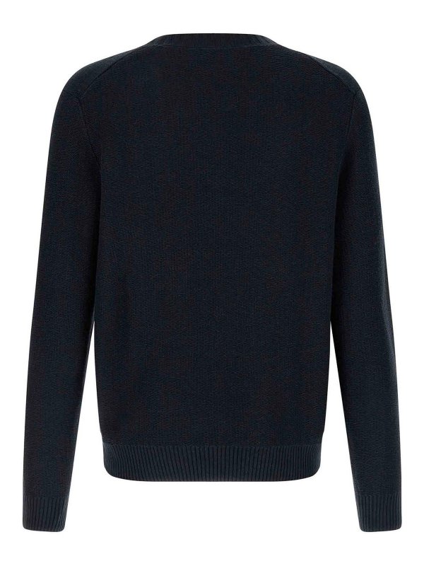 BALLANTYNE: Strickpullover mit Rundhalsausschnitt online - Rundhalspullover - Blau