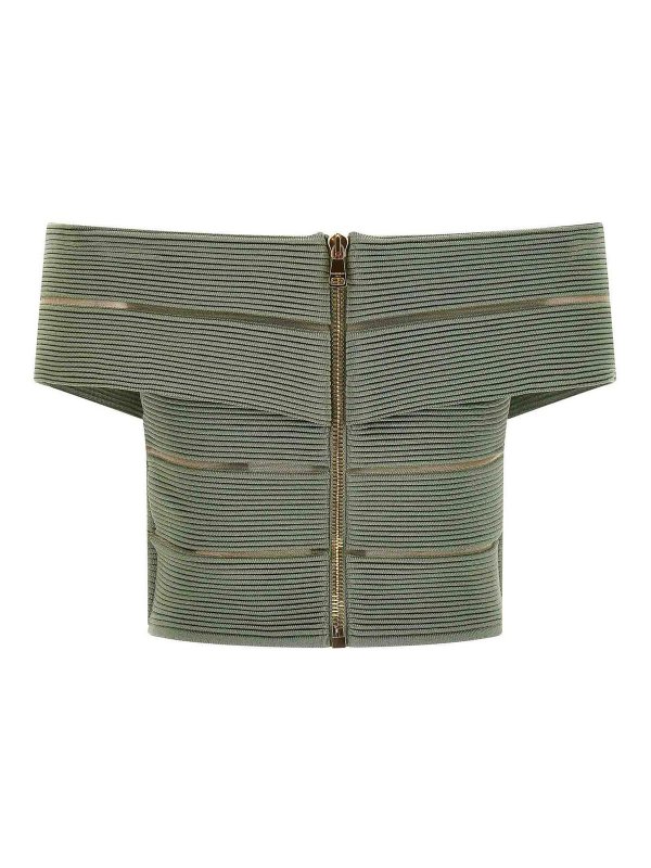 Balmain: Tops & Débardeurs online - Top - Vert