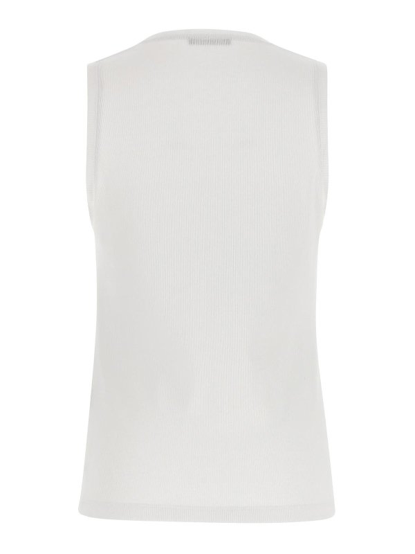 Balmain: Tops y camisetas sin mangas online - Top - Blanco