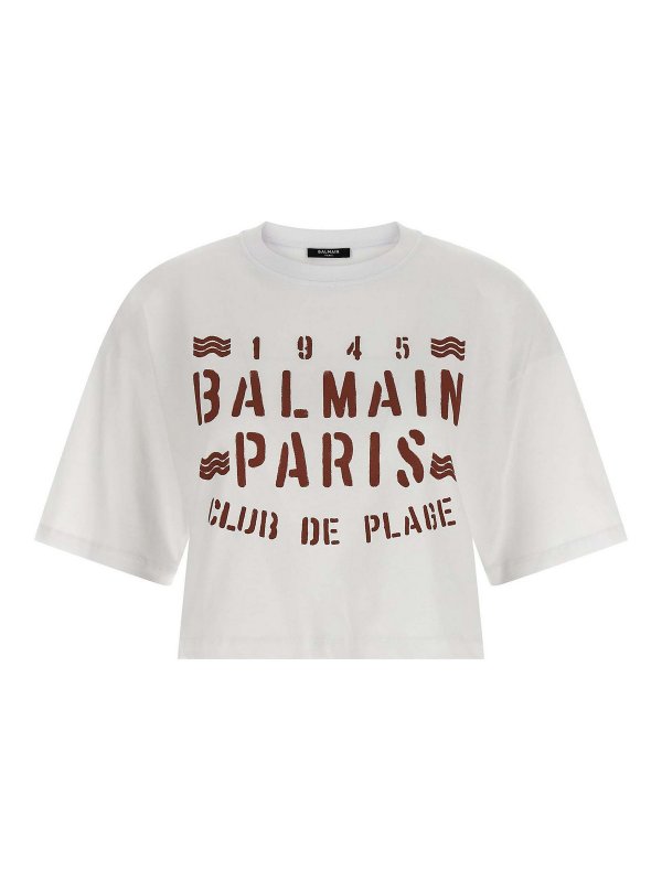 Balmain: T-shirts - T-Shirt - Weiß